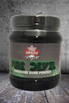 Pro Muscle Fire Devil Hardcore Burn Powder Rasberry 540g Dose MHD 3-2022